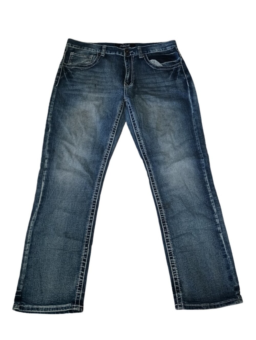 Men's Bootcut Jeans in Dark Blue Wash - Classic Fit